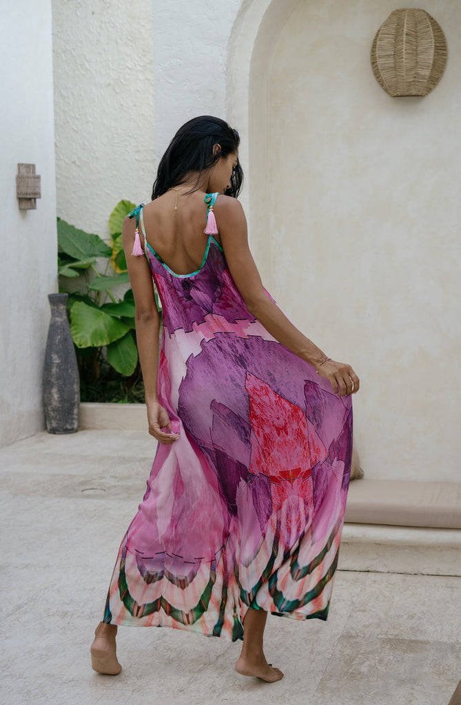 Back Reef Maxi Dress Pink